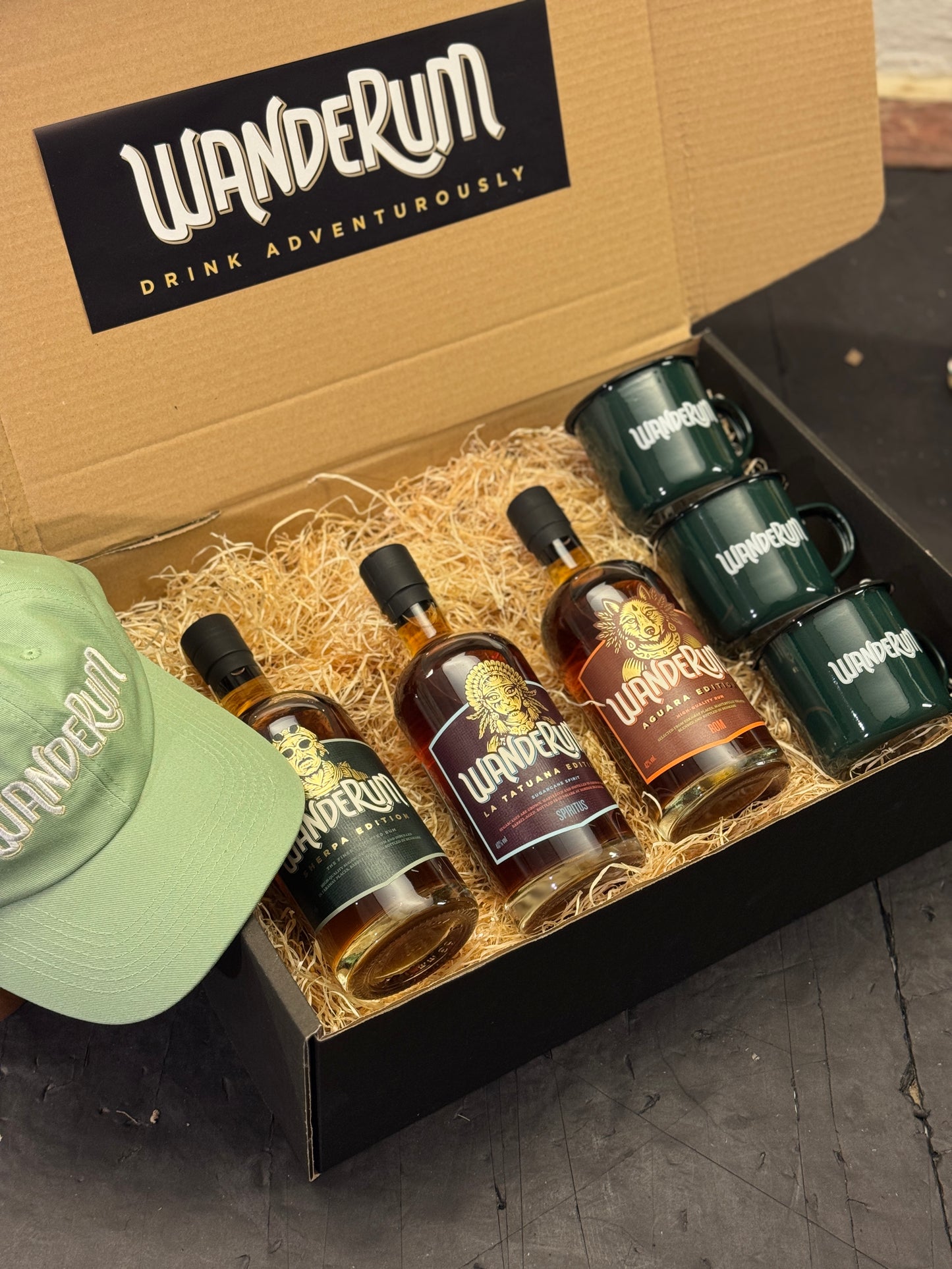 Gaveæske med 3 flasker Wanderum